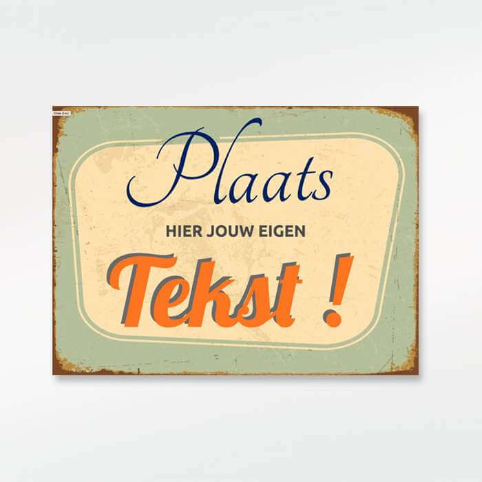 familie Wegenbouwproces Gering Tin Sign Vintage - 30x20cm. - Gozi