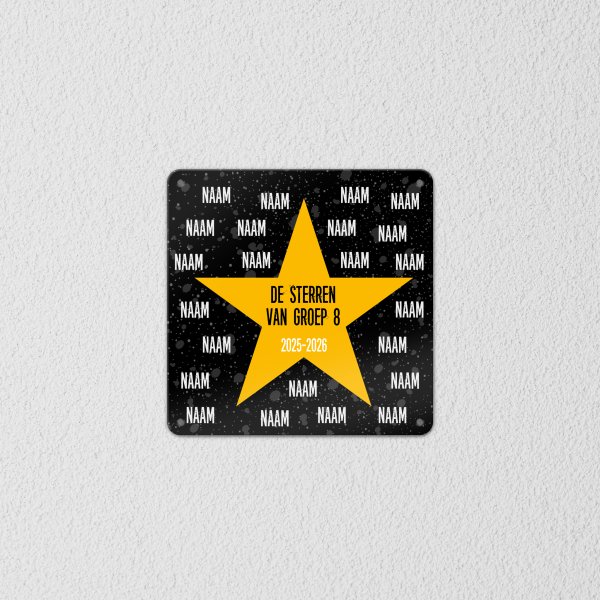 GOZI TIN - 007 Gele Ster - 20x20