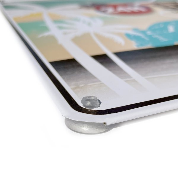 Gozi Metalen Bordje Zuignapjes geplaatst