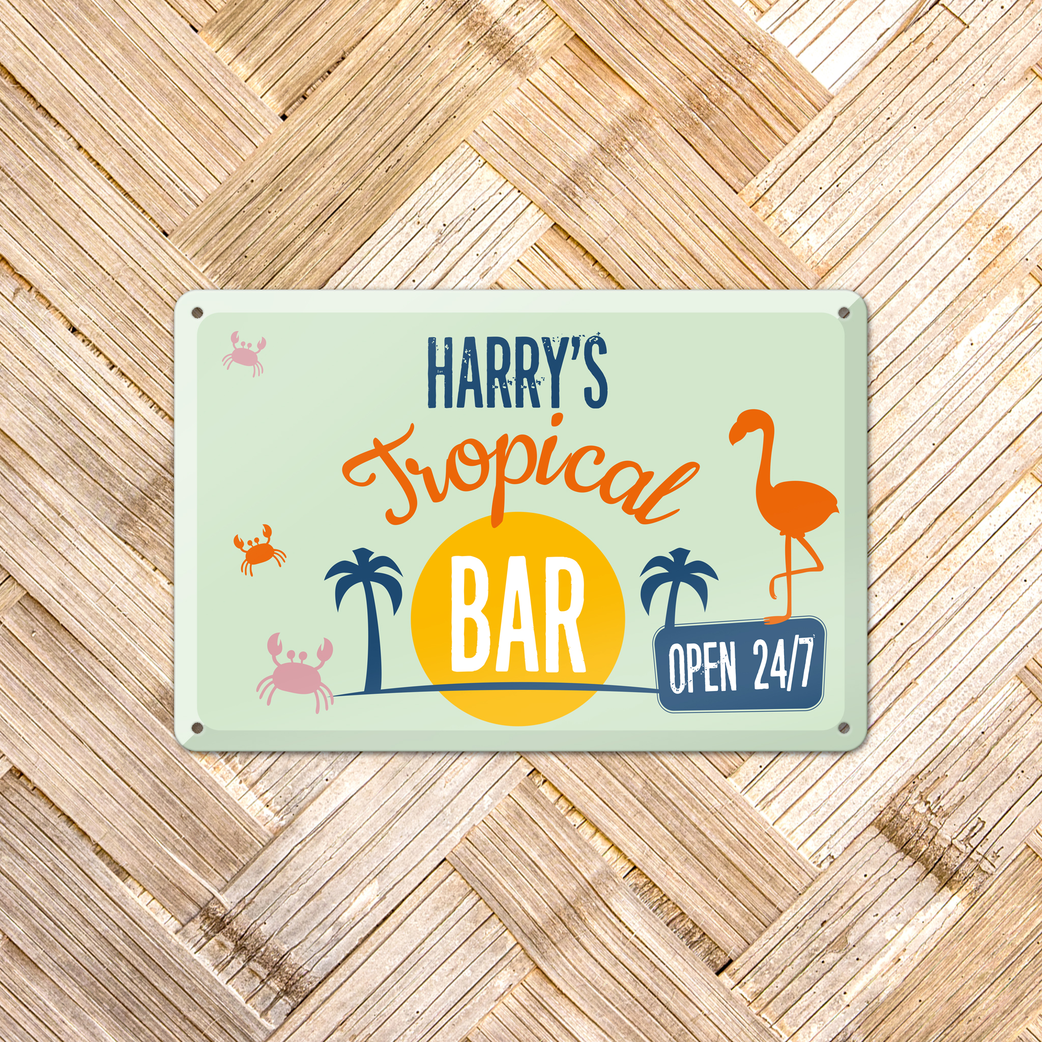 GOZI TIN - 009 Tropical Bar - 30x20