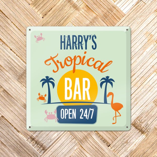 GOZI TIN - 009 Tropical Bar - 30x30
