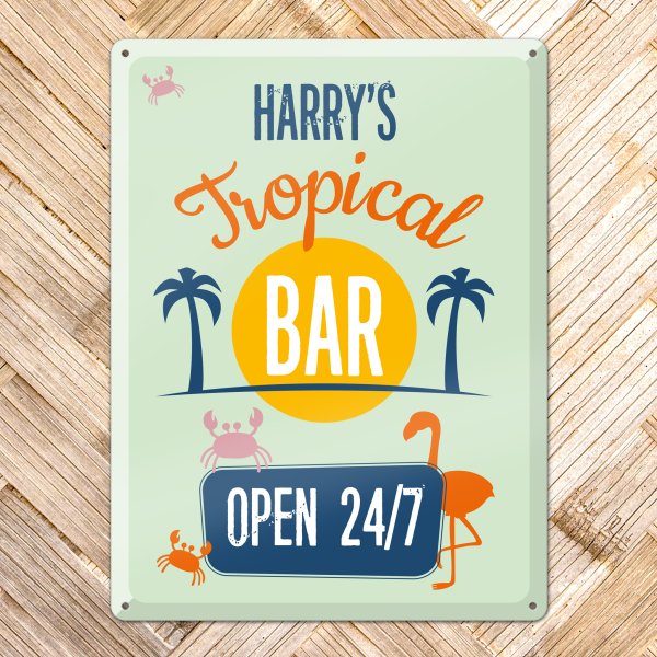 GOZI TIN - 009 Tropical Bar - 30x40