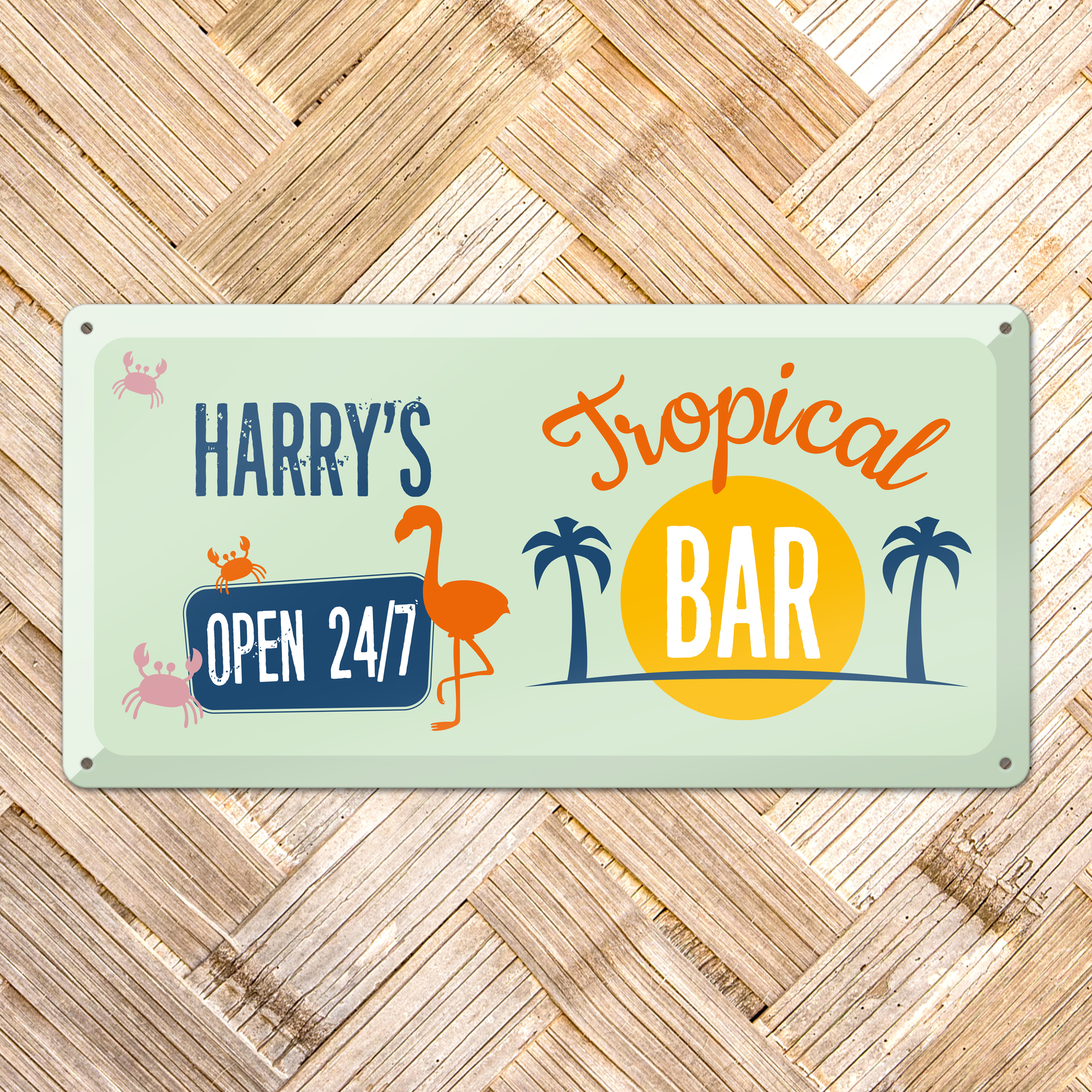 GOZI TIN - 009 Tropical Bar - 40x20