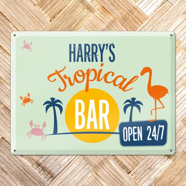GOZI TIN - 009 Tropical Bar - 40x30