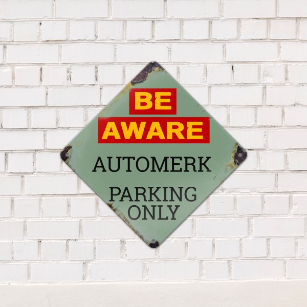 GOZI TIN - 011 Be Aware Automerk - 20x20R