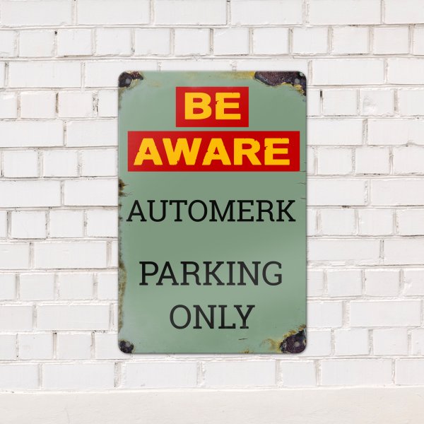 GOZI TIN - 011 Be Aware Automerk - 20x30