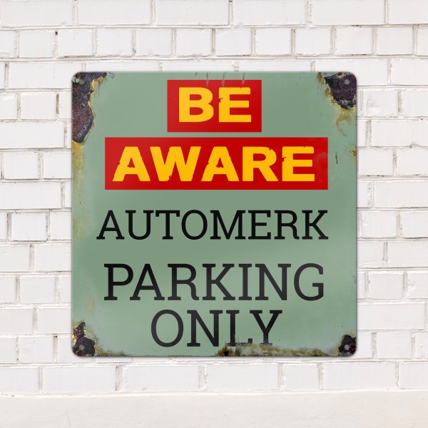 GOZI TIN - 011 Be Aware Automerk - 30x30