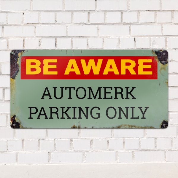 GOZI TIN - 011 Be Aware Automerk - 40x20