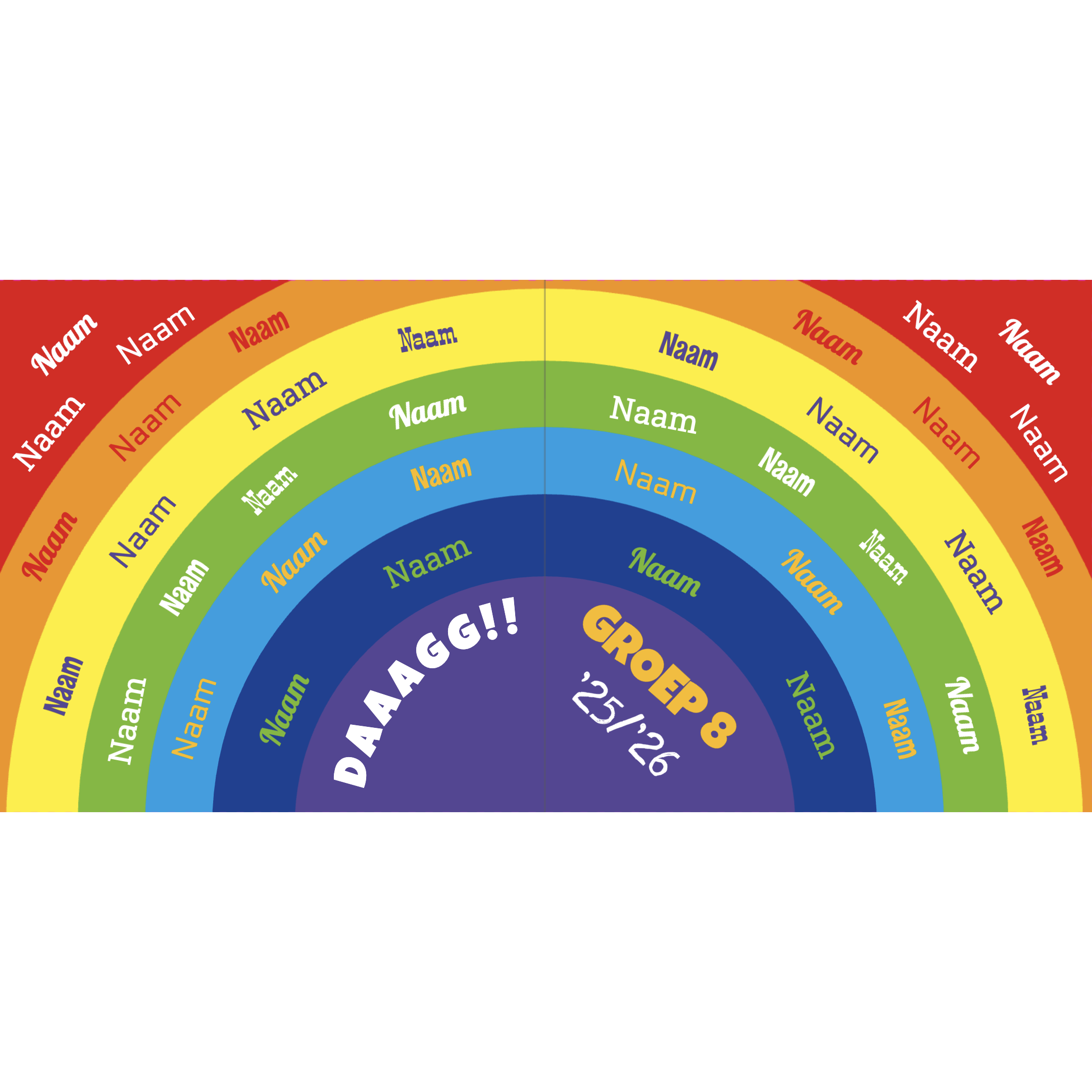 Twee stoeptegels - Regenboog Template